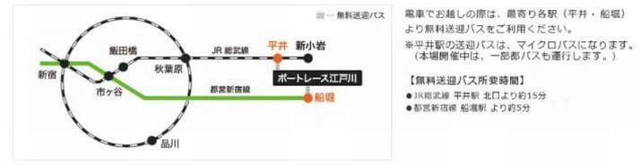 ボートレース江戸川(江戸川競艇場)への電車＆無料送迎バスでのアクセス